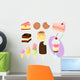 Cartoon Sweets Wall Mural