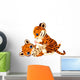 Cute Playful Tiger Cub Wall Decal