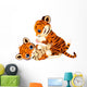 Cute Playful Tiger Cub Wall Decal