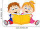Children reading a book Wall Decal