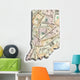Map Indiana Wall Mural