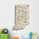 Map Indiana Wall Mural