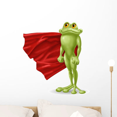 Super Frog Wall Decal shown on a wall