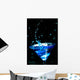 Blue Splashing Cocktail Black