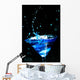 Blue Splashing Cocktail Black