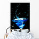 Blue Splashing Cocktail Black