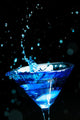 Blue Splashing Cocktail Black