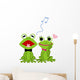 Frog Couple White Back Wall Mural