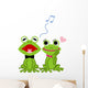 Frog Couple White Back Wall Mural