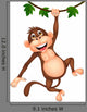 Cute monkey cartoon hanging Wall Decal