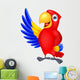 Macaw bid carton waving Wall Decal