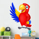 Macaw bid carton waving Wall Decal