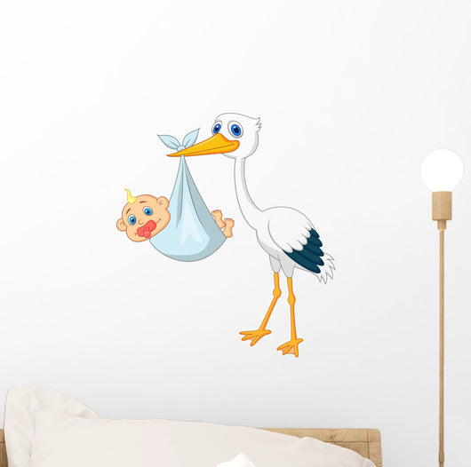 Stork Carying Baby