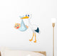 Stork Carying Baby