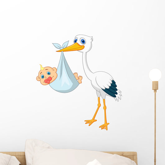 Stork Carying Baby