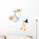 Stork Carying Baby