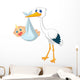 Stork Carying Baby