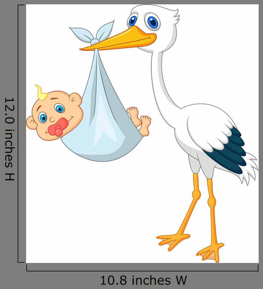 Stork Carying Baby