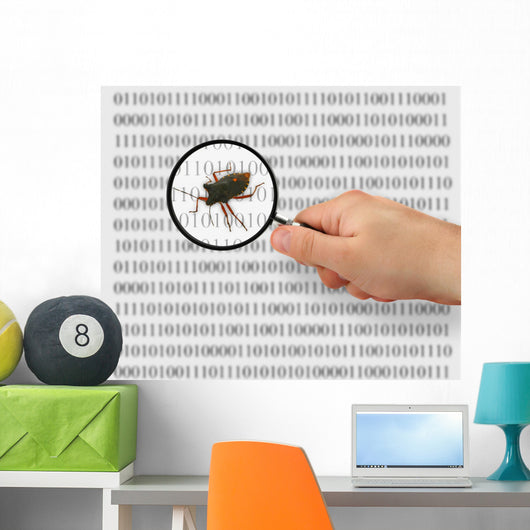 concept of searching for a bug Wall Mural