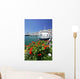 Flowers and Boat in Puerto Banus Port Wall Mural