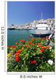 Flowers and Boat in Puerto Banus Port Wall Mural