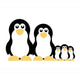 Family of Penguins Wall Decal