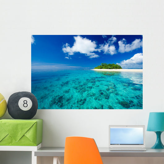 Tropical island paradise Wall Mural