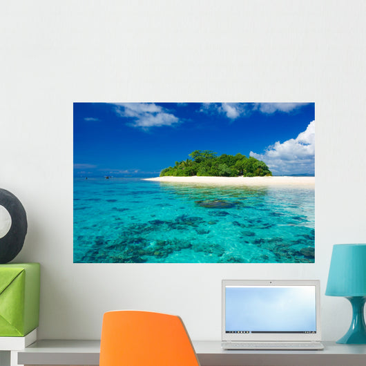 Tropical island vacation paradise Wall Mural