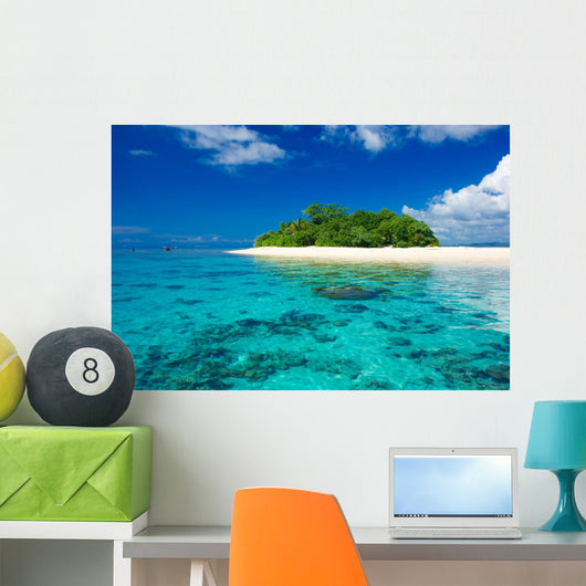 Tropical island vacation paradise Wall Mural