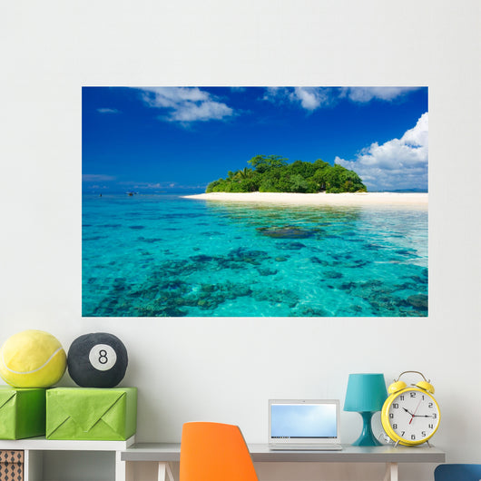 Tropical island vacation paradise Wall Mural