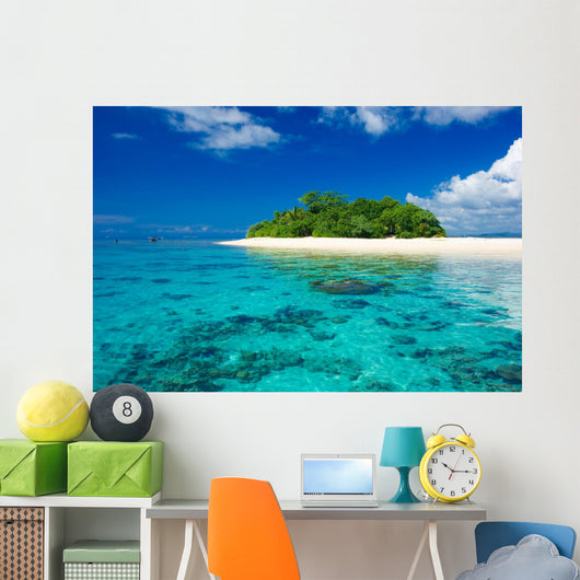 Tropical island vacation paradise Wall Mural