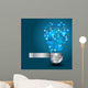 Creative Light Bulb with Wall Mural