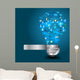 Creative Light Bulb with Wall Mural