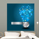 Creative Light Bulb with Wall Mural
