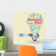 Light bulb with Business plan concept of word cloud Wall Mural