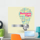 Light bulb with Business plan concept of word cloud Wall Mural
