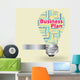 Light bulb with Business plan concept of word cloud Wall Mural