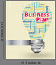 Light bulb with Business plan concept of word cloud Wall Mural