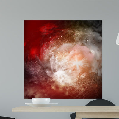 Cosmic Clouds Mist Wall Mural shown on a wall