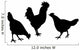 Poules Wall Decal Sticker Set Wall Decal