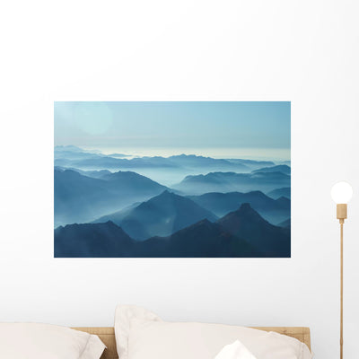 Fog Valleys Foothills Alps shown on a wall