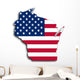 Map Wisconsin Wall Mural