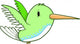 Cute Humming Bird Vector