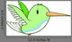 Cute Humming Bird Vector