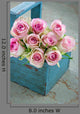 Roses Old Blue Wooden
