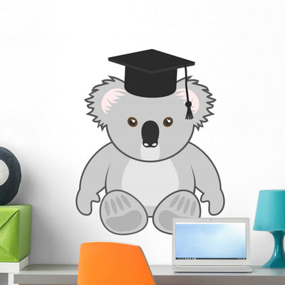 Study Koala Wall Decal shown on a wall