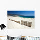 Fence Sticking Out of Sandy Beach Dunes Wall Mural