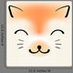 Cute cartoon cat face, vector background for a card Wall Mural