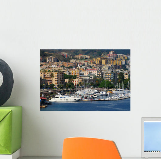 Waterfront marina in Messica Sicily Wall Mural