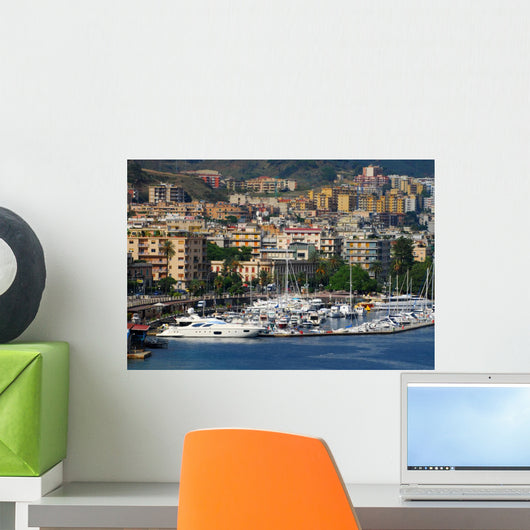 Waterfront marina in Messica Sicily Wall Mural